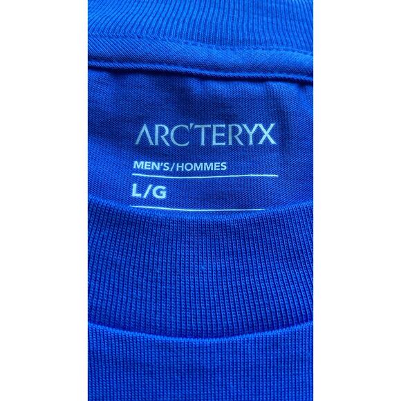 New Mens L Blue Green Arcteryx SS T Shirt - Picture 3 of 3